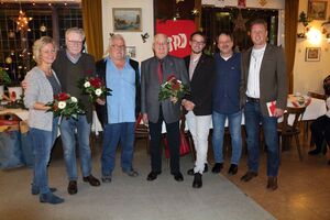 vlnr Martina Schnell, Dieter Bongert, Günter Jarzombeck, Max Orzechowski, L. Schnell, Wolfgang Schnell, Sven Matterne