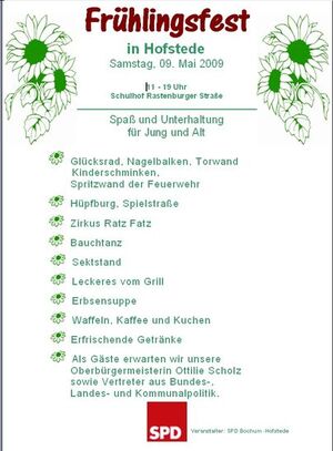 Flyer zum Frühlingsfest